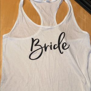 White Bride racerback tank top